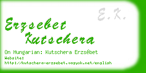 erzsebet kutschera business card